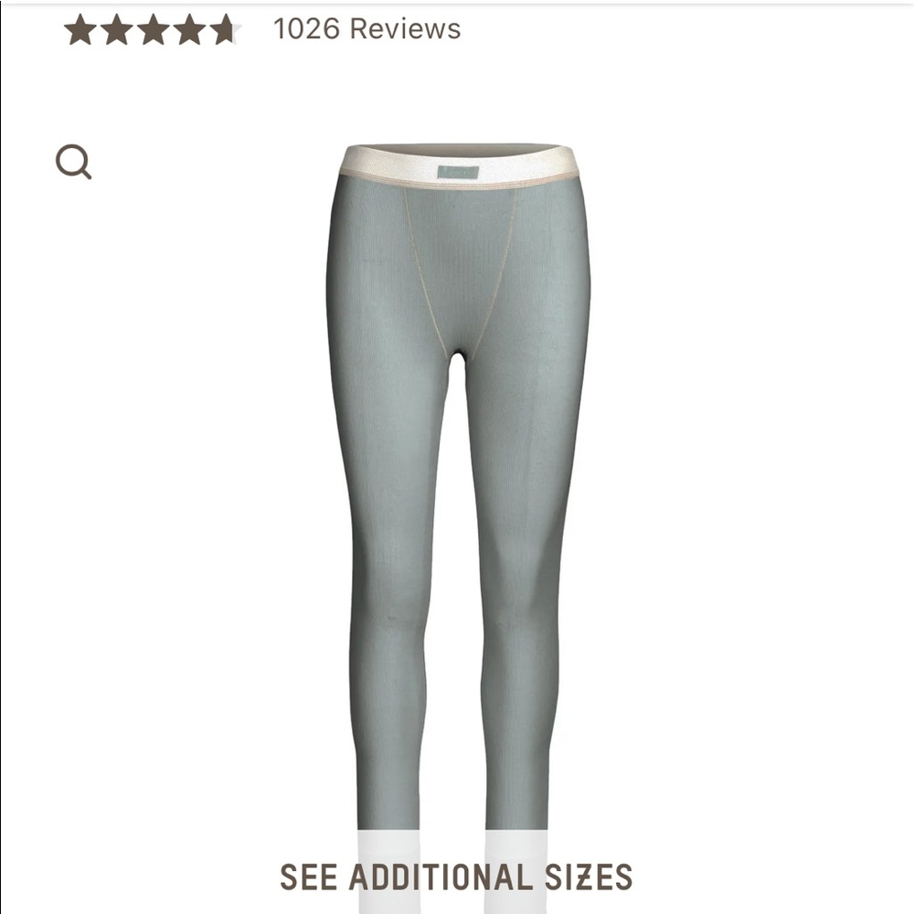 SKIMS Cotton Rib Legging SIZE SMALL | SHADE MINERAL - Picture 2 of 4